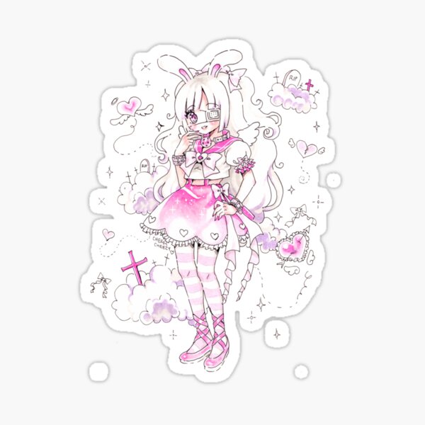 Menhera-chan Cute Girl Decorative Mixed Stickers - Girls Diary Scrapbooking  Sticker Decal Phone Doodle Stickers XWSHU