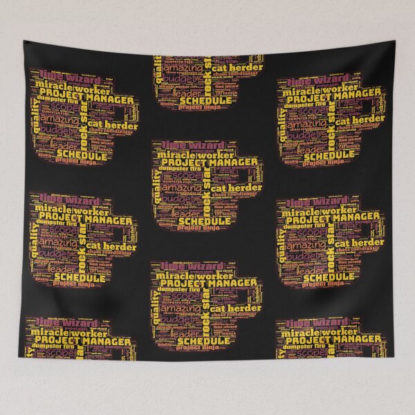Item preview, Yellow Coffee Cup Project Manager Word Art designed and sold by Awesomefamily.