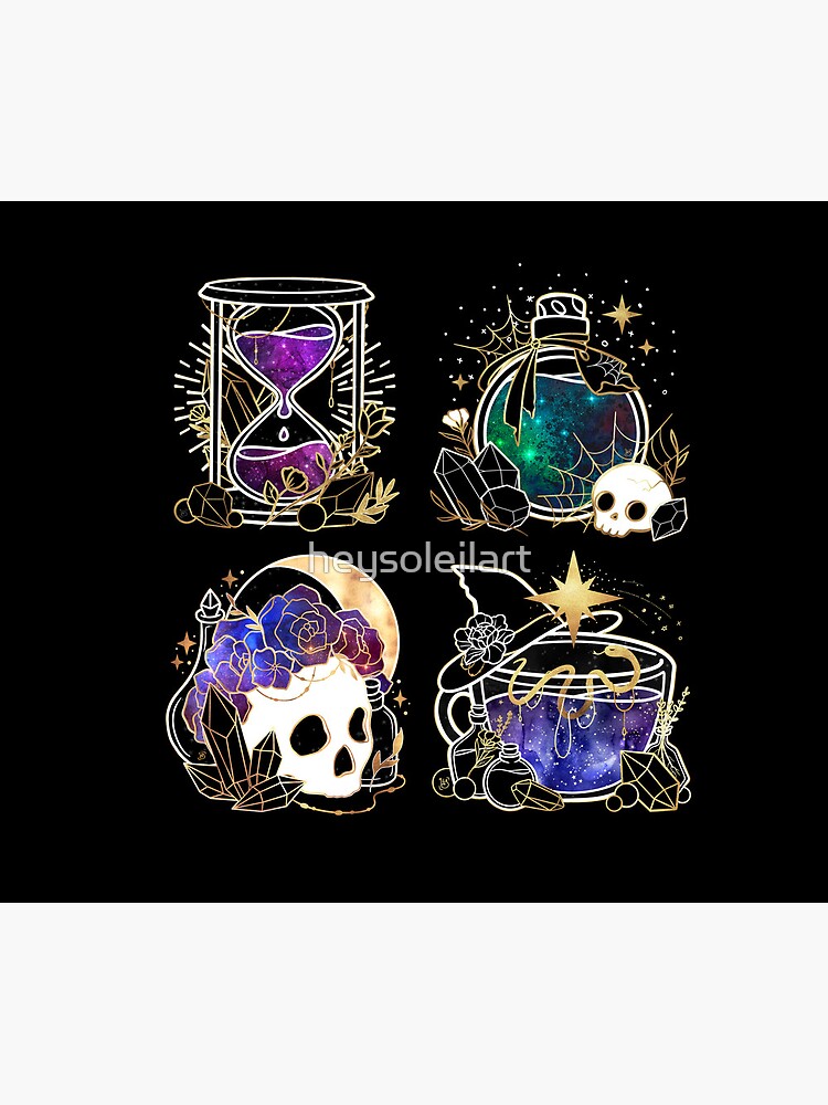 Elegant Gold and Galaxy Halloween Collection by heysoleilart