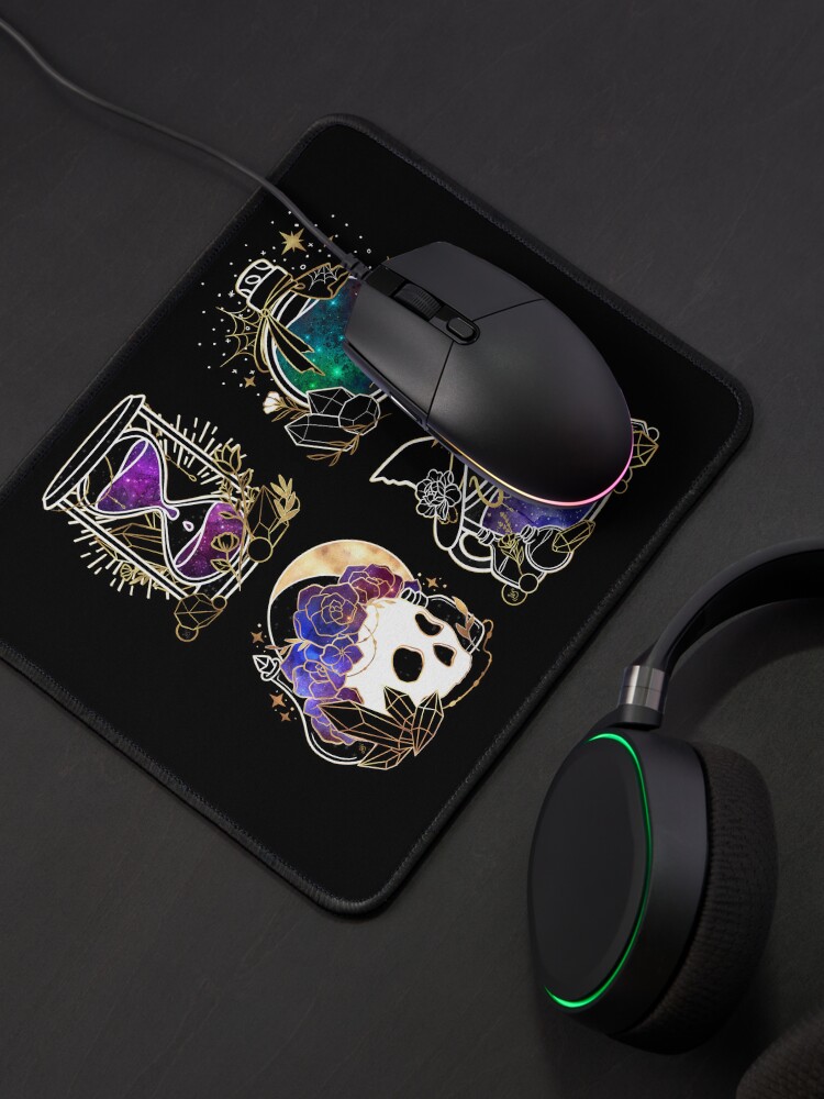 Alternate view of Elegant Gold and Galaxy Halloween Collection Mouse Pad