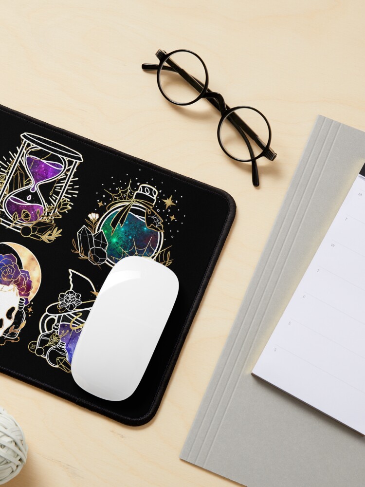 Alternate view of Elegant Gold and Galaxy Halloween Collection Mouse Pad