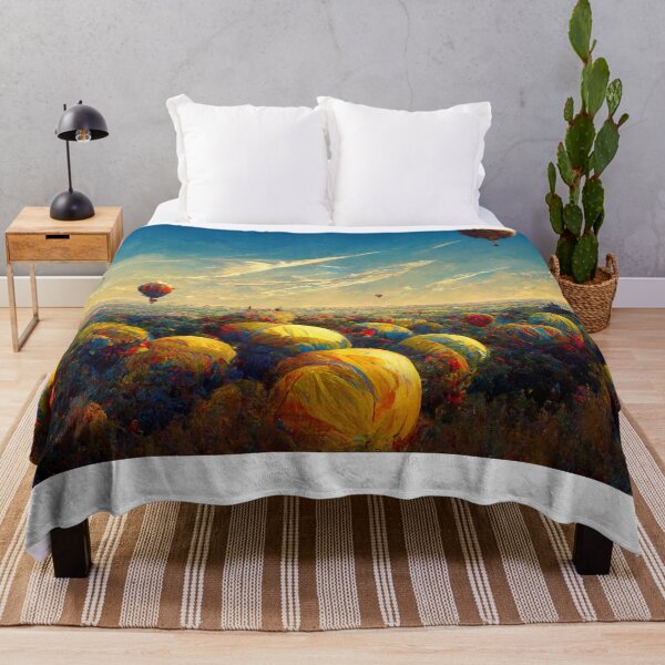 Artikelvorschau, AI-Fantasie-Landschaft Heißluftballon-Szene entworfen und verkauft von NVDesigns.