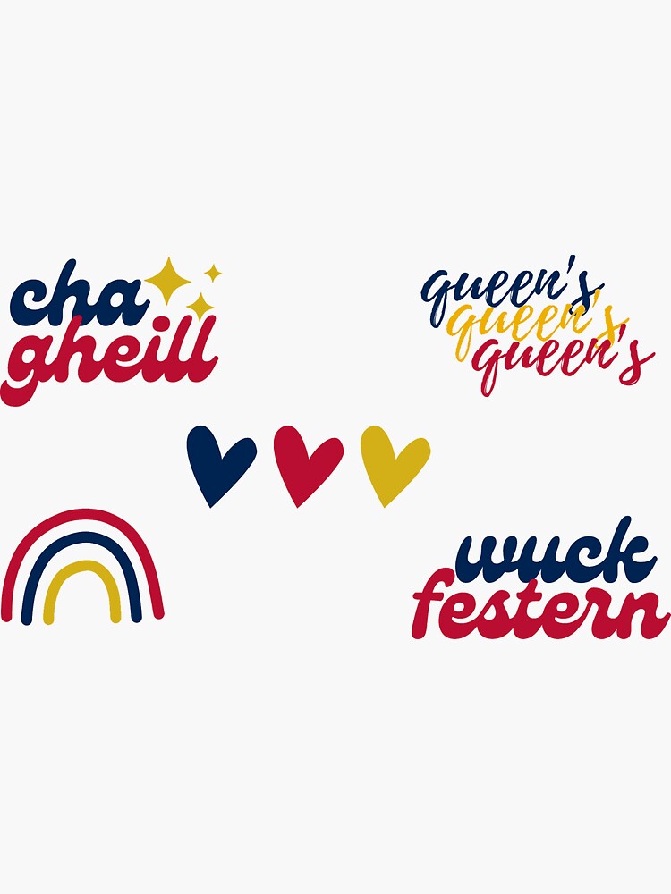 Queens University Sticker Pack Sticker For Sale By Luckyduckie Redbubble 