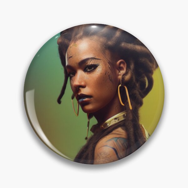 Item preview, Queen Natural Hair Dreadlocks Portrait Art designed and sold by LocFestNYC.