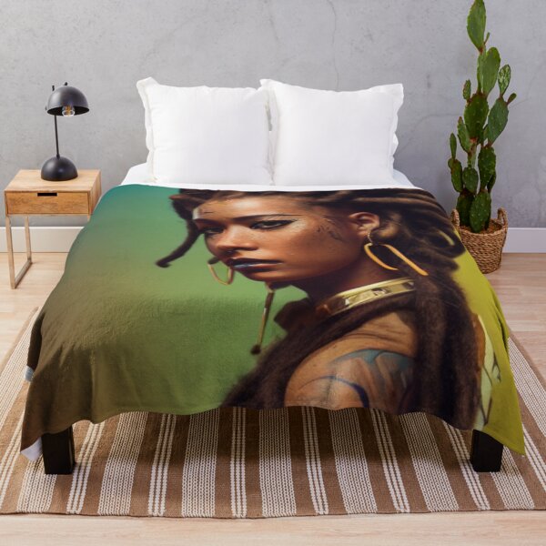 Item preview, Queen Natural Hair Dreadlocks Portrait Art designed and sold by LocFestNYC.