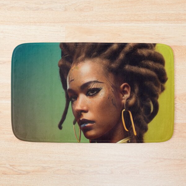 Item preview, Queen Natural Hair Dreadlocks Portrait Art designed and sold by LocFestNYC.