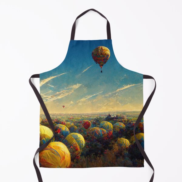 Artikelvorschau, AI-Fantasie-Landschaft Heißluftballon-Szene entworfen und verkauft von NVDesigns.