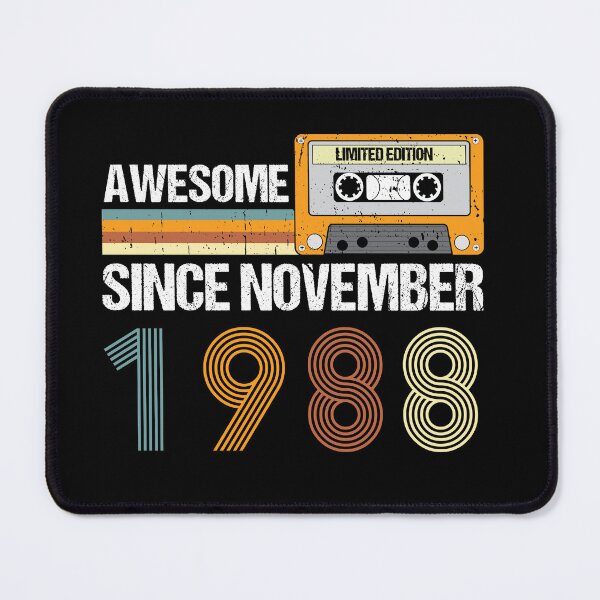 Item preview, Awesome Since November 1988 | 34th Birthday Gifts | 34 Years Old Gifts designed and sold by AMINE  ★★★★★.