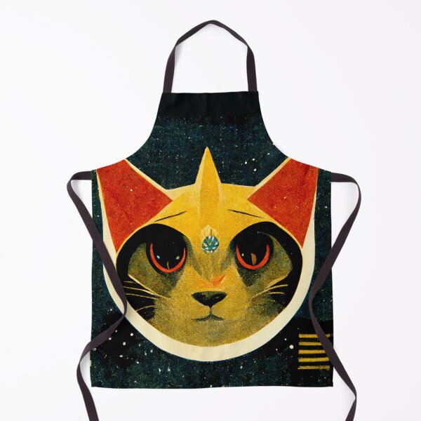 Item preview, Extraterrestrial Felinoid Portrait in Soviet Propaganda Style  designed and sold by laika-et-al.
