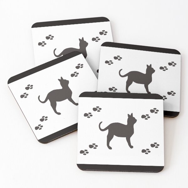 Item preview, Lucky Black Cat and Paw Marks designed and sold by Karen Thomson.