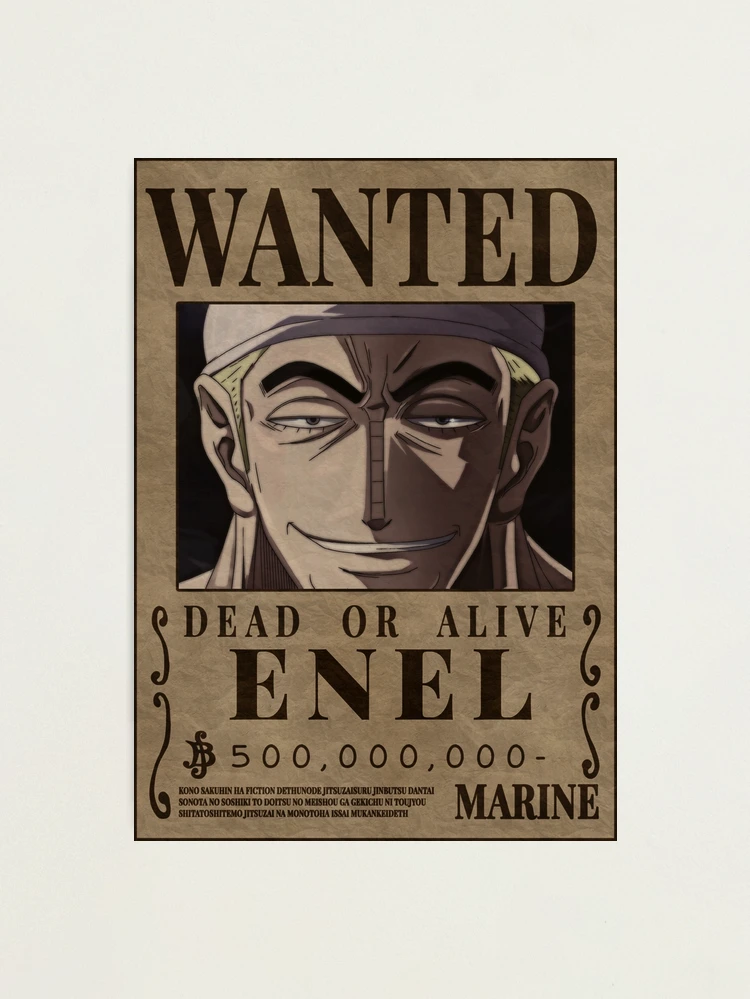 God Enel One Piece Enel Bounty Poster Skypeia Goro goro no mi Essential  T-Shirt for Sale by One Piece Bounty Poster