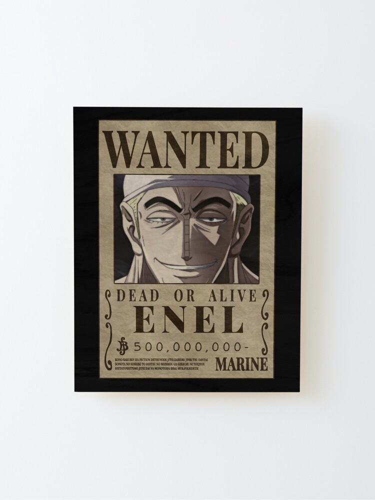 God Enel One Piece Enel Bounty Poster Skypeia Goro goro no mi Essential  T-Shirt for Sale by One Piece Bounty Poster