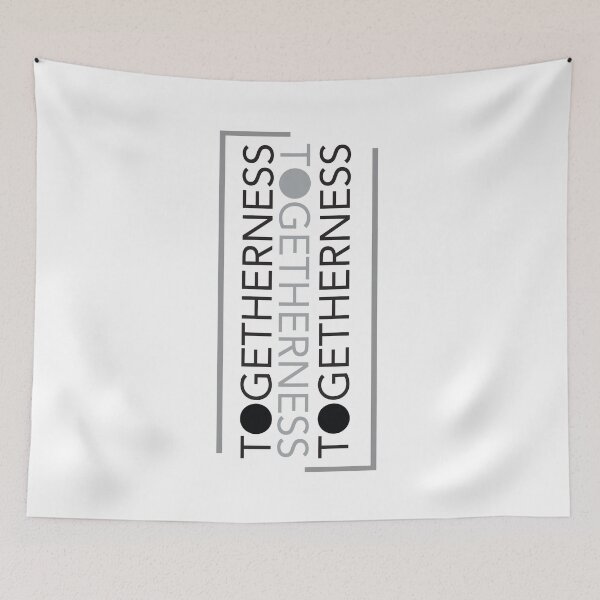 Item preview, Togetherness typography design triplicate black and gray designed and sold by navitalidesign.