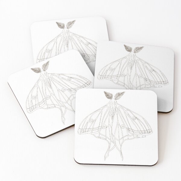 Item preview, Outlined Illustration of Elizabethan Butterfly - Graellsia isabellae designed and sold by Malu-Iriarte.