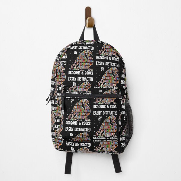 Item preview, Funny Easily Distracted By Dragons & Books Bookworm Library designed and sold by Best Designer.