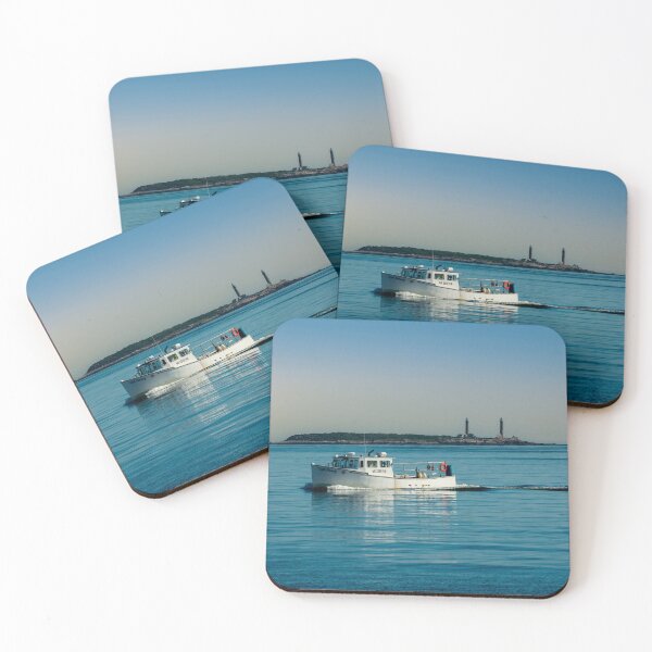 Item preview, Fishing Boat in front of Twin Lights designed and sold by Ruth Curtis.