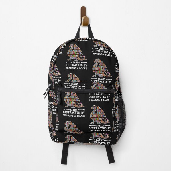Item preview, Funny Easily Distracted By Dragons & Books Bookworm Library designed and sold by Best Designer.
