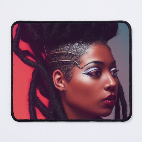 Item preview, Stylish Mohawk Afro Natural Hair Dreadlocks Portrait Art designed and sold by LocFestNYC.