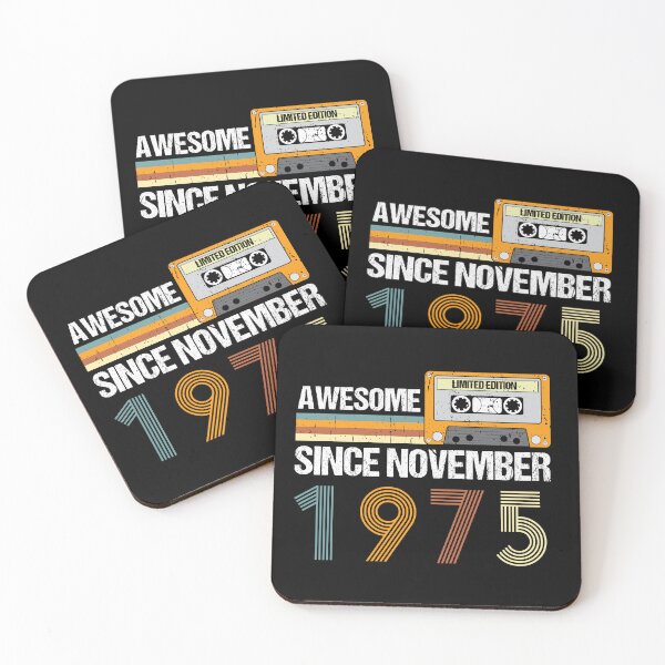 Item preview, Awesome Since November 1975 | 49th Birthday Gifts | 49 Years Old Gifts designed and sold by AMINE  ★★★★★.