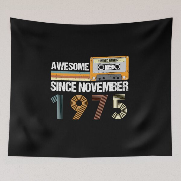 Item preview, Awesome Since November 1975 | 49th Birthday Gifts | 49 Years Old Gifts designed and sold by AMINE  ★★★★★.