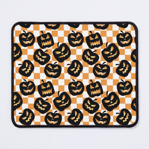 Item preview, Y2K Checkerboard Halloween Pumpkins in Orange designed and sold by KathrinLegg.