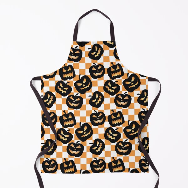 Item preview, Y2K Checkerboard Halloween Pumpkins in Orange designed and sold by KathrinLegg.