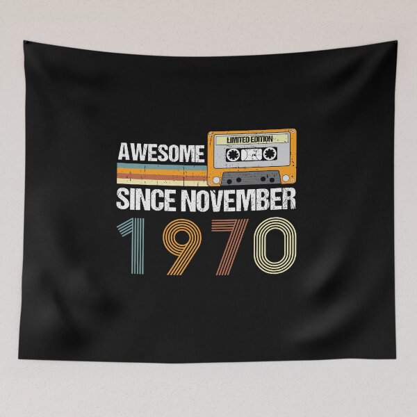 Item preview, Awesome Since November 1970 | 52th Birthday Gifts | 52 Years Old Gifts designed and sold by AMINE  ★★★★★.