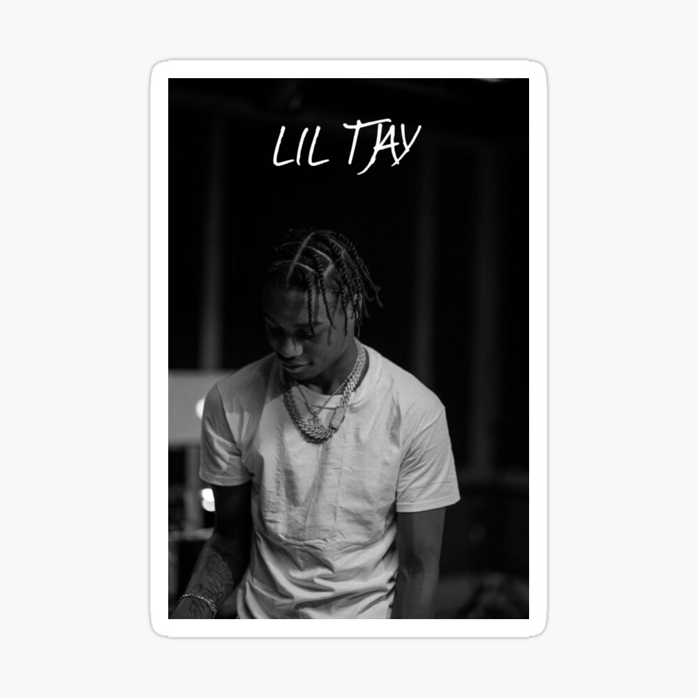 Download Lil Tjay In Black And White Wallpaper