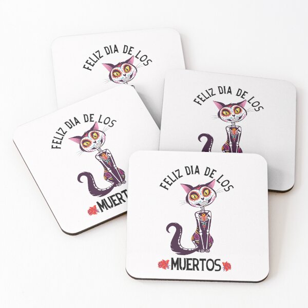 Item preview, Feliz Dia de los Muertos with happy cat designed and sold by hardscuffle.