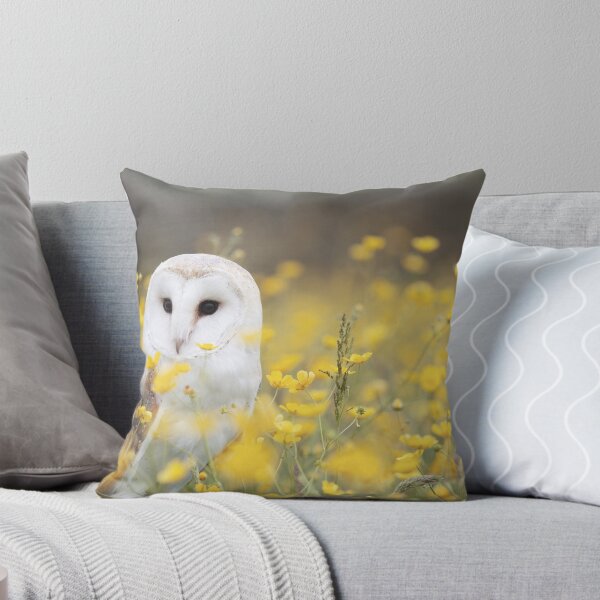 Item preview, White Owl in a Yellow Field  designed and sold by Tianjay-Threads.