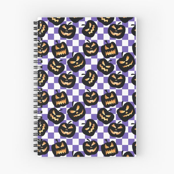 Item preview, Y2K Checkerboard Halloween Pumpkins in Purple designed and sold by KathrinLegg.