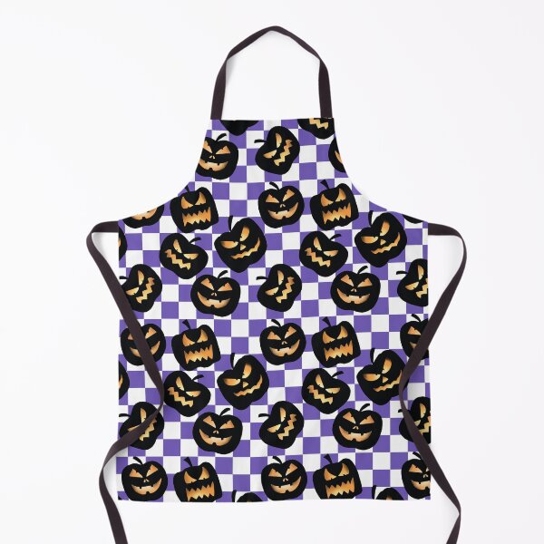 Item preview, Y2K Checkerboard Halloween Pumpkins in Purple designed and sold by KathrinLegg.