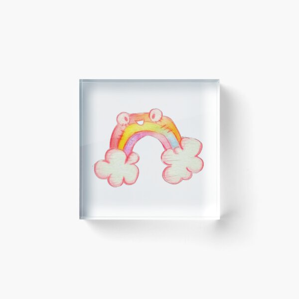 Item preview, Smiling colorful rainbow clouds sticker  designed and sold by Akali999.