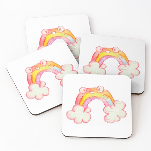 Item preview, Smiling colorful rainbow clouds sticker  designed and sold by Akali999.