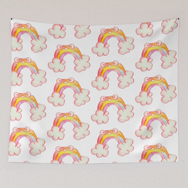 Item preview, Smiling colorful rainbow clouds sticker  designed and sold by Akali999.
