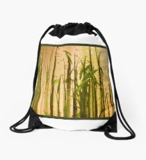 Grassland Abstract Panel Drawstring Bag