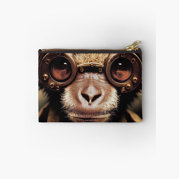 Item preview, Steampunk monkey wearing a hat and glasses designed and sold by PeanutArtCorner.