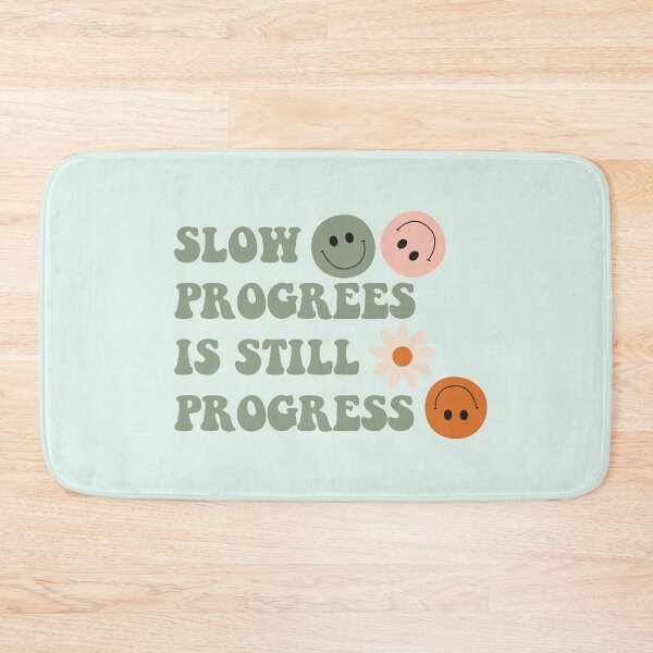 Item preview, Slow Progress is Still Progress Groovy Smiley Faces and Flowers designed and sold by bolimj.
