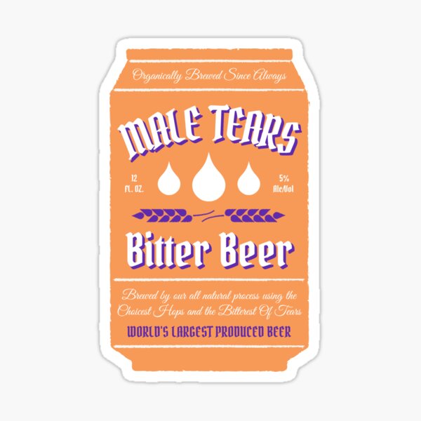 Male Tears Bitter Beer - Can Sticker