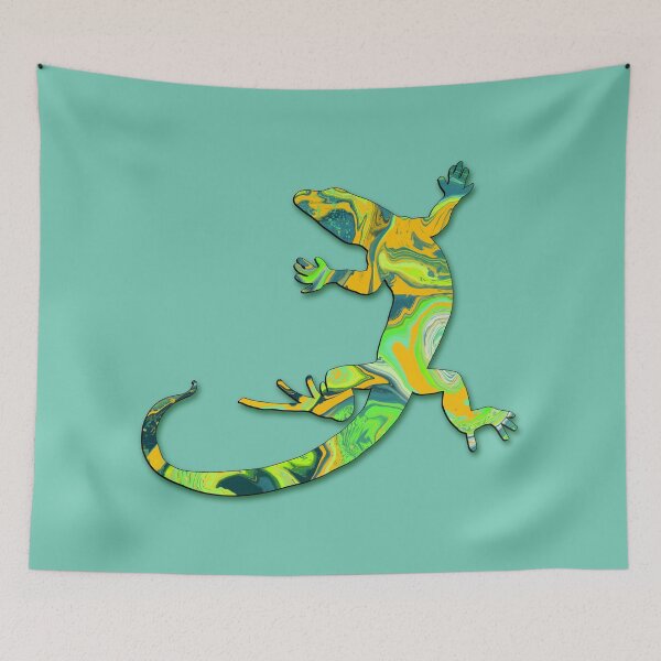 Item preview, Friendly Colorful Gecko in Green and Yellow designed and sold by LaRoach Digital Arts.