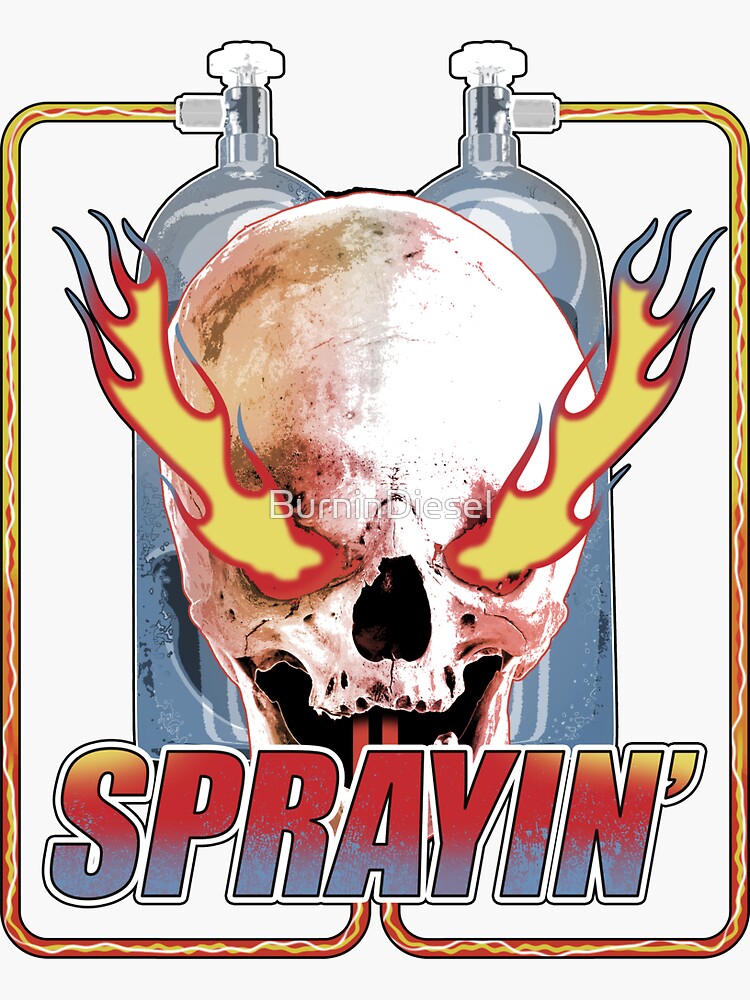 "Nitrous, NOS, Racing Race Car Racer" Sticker for Sale by BurninDiesel