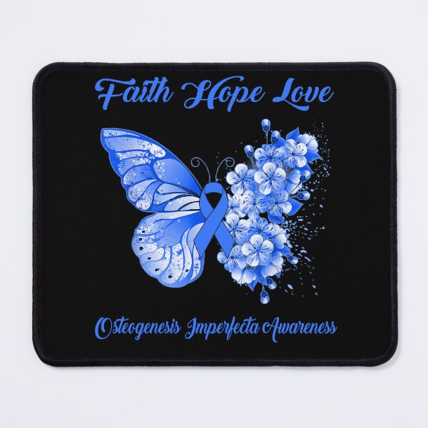 Item preview, Faith Hope Love Osteogenesis Imperfecta Awareness Butterfly Ribbon Gifts designed and sold by Adropine.