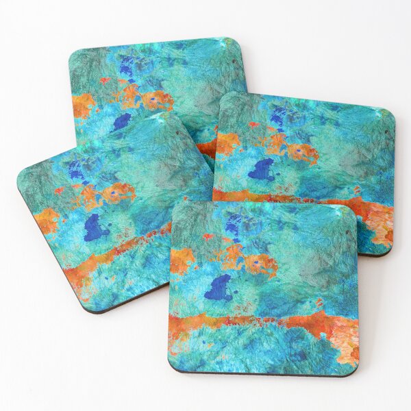 Item preview, A Perfect Moment Colorful Abstract Blue Orange Art designed and sold by Sharon Cummings Art.