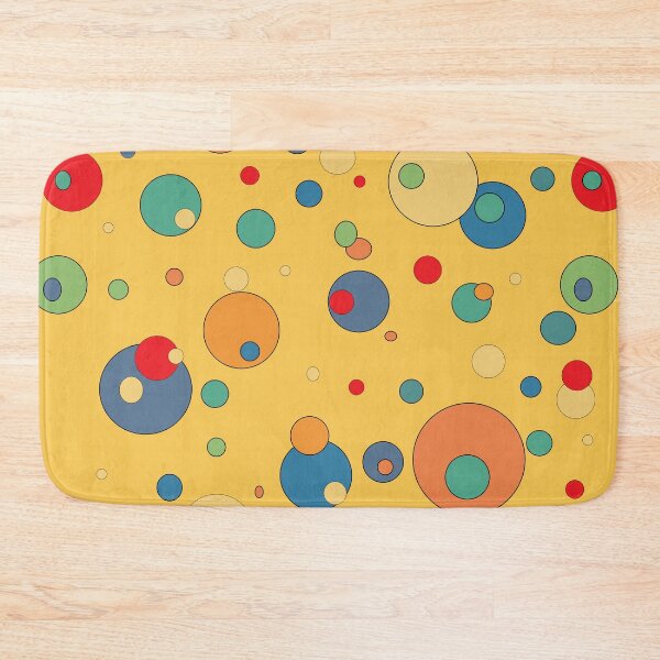 Item preview, Multi coloured bubbles floating on a yellow background designed and sold by AngelDawnDesign.