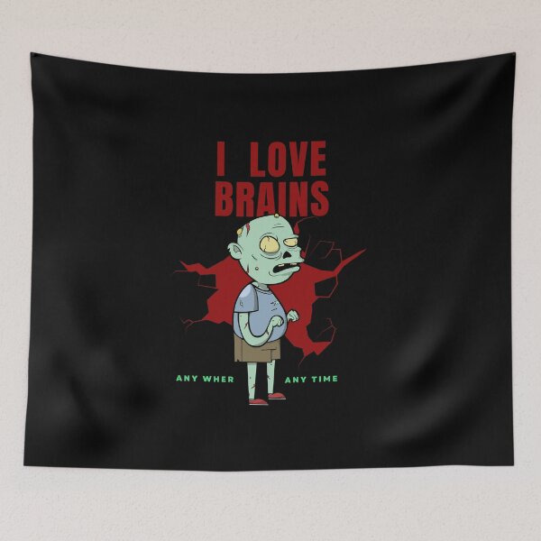 Item preview, Zombie Love Brains any wher any time designed and sold by Magic Touch  ⭐⭐⭐⭐⭐.