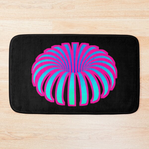 Item preview, Black hole teal pink optical illusion donut flower tropical designed and sold by IMNIUM.