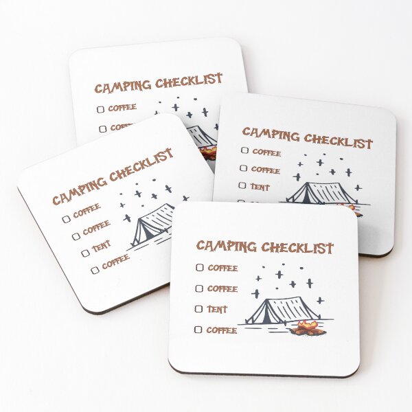 Item preview, Camping checklist For Coffee Lovers designed and sold by Add To Cart.