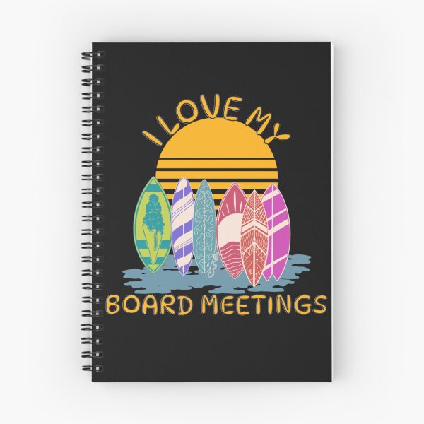 Item preview, I Love My Board Meetings Sunset Surfer designed and sold by MerchByCraig.