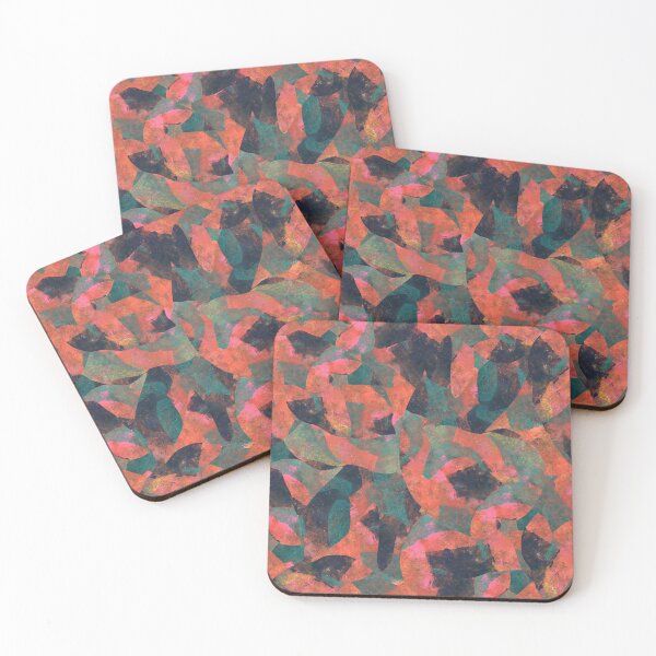 Item preview, Colorful Coral Leaves Fall from the Heavens Abstract designed and sold by ginaisarty.