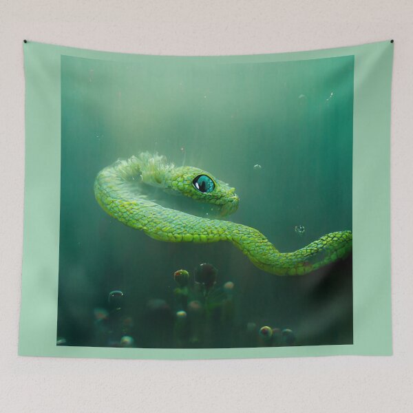Item preview, Green Water Snake designed and sold by aiartbysig.